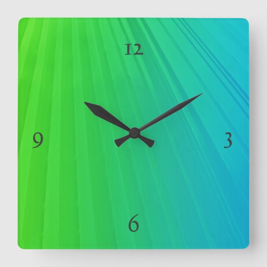 ABSTRACTE WALL CLOCK VIERKANTE KLOK (Voorkant)