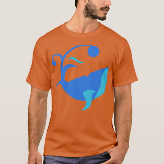 Abstracte walvis t-shirt