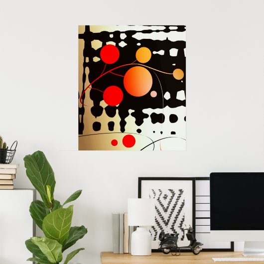 abstracte wand poster (Thuiskantoor)