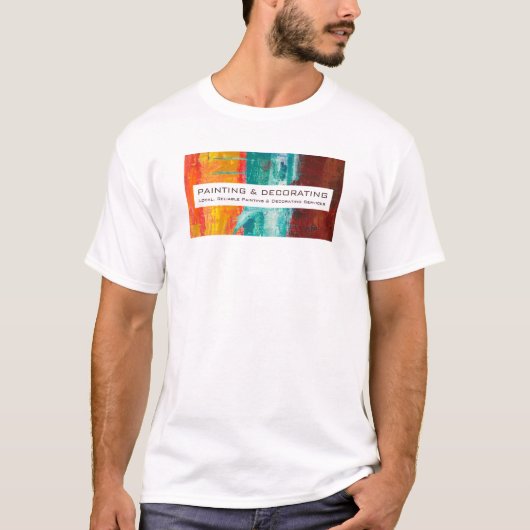 Abstracte wand, schilder en decorator t-shirt (Voorkant)