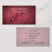 Abstracte wandbekleding met rode klep visitekaartje (Voorkant / Achterkant)