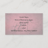 Abstracte wandbekleding met rode klep visitekaartje (Achterkant)