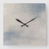 Abstracte wandklok met leisteen en buis (Voorkant)