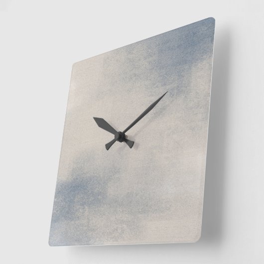 Abstracte wandklok met leisteen en buis (Hoek)