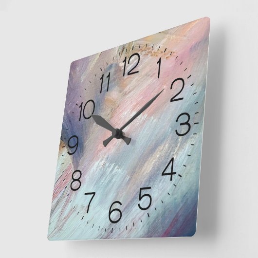 Abstracte wandklok van het Patronenvierkant verven (Hoek)