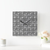 Abstracte wandklok voor optisch raster (Huis)