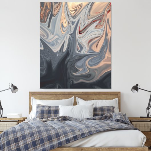 Abstracte wandkunst | Beste moderne kunst Canvas Afdruk (Insitu (Slaapkamer))
