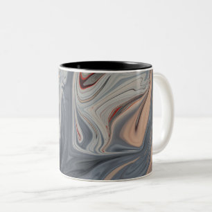 Abstracte wandkunst   Beste moderne kunst Tweekleurige Koffiemok