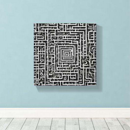 Abstracte wandkunst canvas afdruk (Insitu (Houten vloer))