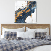 Abstracte Wandkunst Canvas – Modern Minimalistisch Afdruk (Insitu (Slaapkamer))