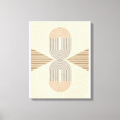 Abstracte wandkunst in mid-century modern stijl canvas afdruk (Voorkant)