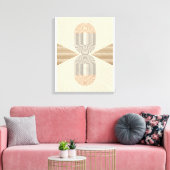 Abstracte wandkunst in mid-century modern stijl canvas afdruk (Insitu (Woonkamer))
