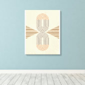 Abstracte wandkunst in mid-century modern stijl canvas afdruk (Insitu (Houten vloer))