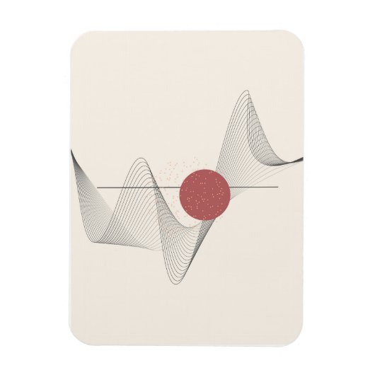 Abstracte wandkunst magneet (Verticaal)