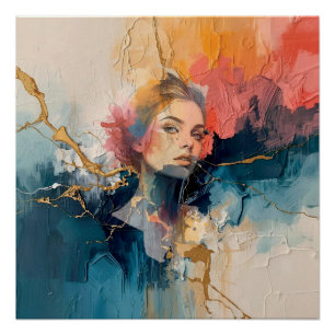 abstracte wandkunst,moderne kunstprint,vrouwelijk perfect poster