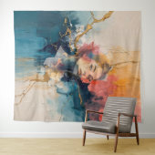 abstracte wandkunst,moderne kunstprint,vrouwelijk wandkleed (In Situ (horizontaal))