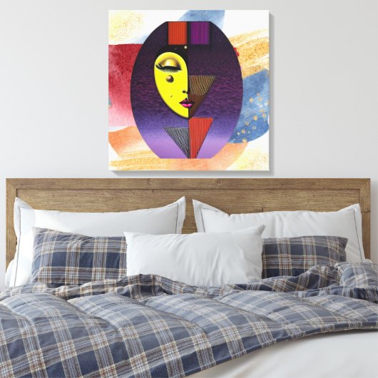 abstracte wandkunst op Canvas (Insitu (Slaapkamer))
