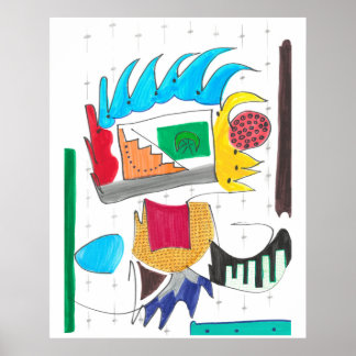 abstracte wandkunst poster