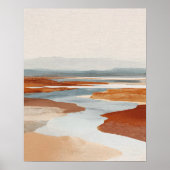 Abstracte wandkunst van Terracotta Canyon Rivier Poster (Voorkant)