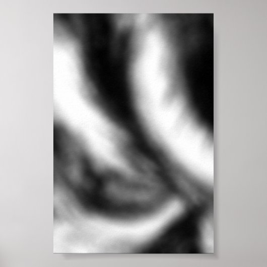 Abstracte wandkunst zwart en wit poster (Voorkant)