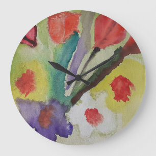 Abstracte wandslot grote klok
