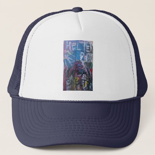 ABSTRACTE WANORDE TRUCKER PET (Voorkant)