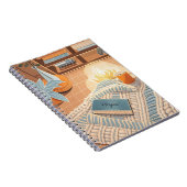 Abstracte warme gezellige Boho-stijl Notitieboek (Rechterzijde)