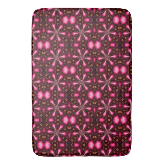 Abstracte warmroze sterren badmat (Voorkant Verticaal)