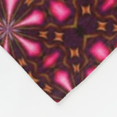 Abstracte warmroze sterren fleece deken (Hoek)