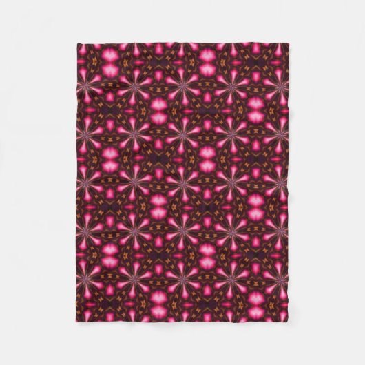 Abstracte warmroze sterren fleece deken (Voorkant)
