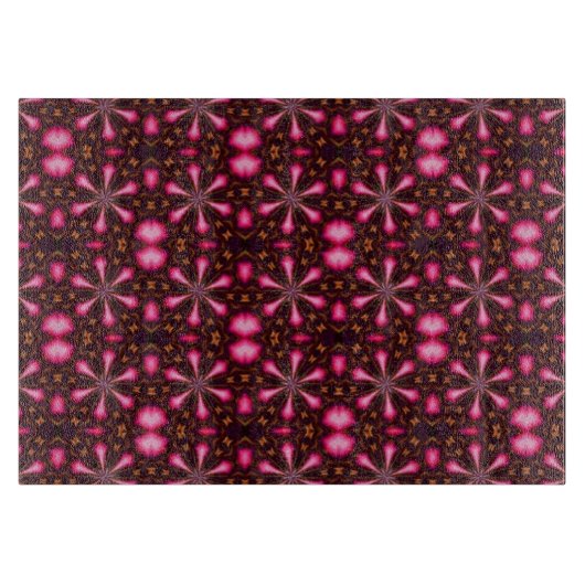 Abstracte warmroze sterren snijplank (Voorkant)