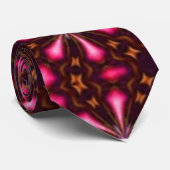 Abstracte warmroze sterren stropdas (Opgerold)