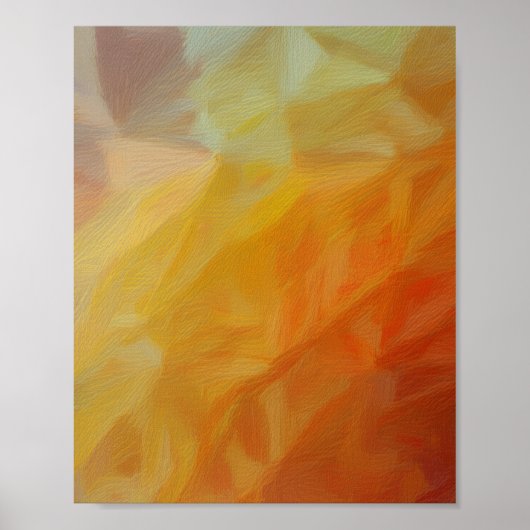 Abstracte Warmte: Impressionistische Mozaïek Poster (Voorkant)