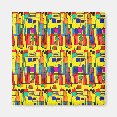 abstracte wasmachine Magnet (Voorkant)