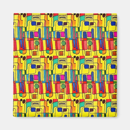 abstracte wasmachine Magnet (Voorkant)