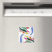 abstracte wasmachine Magnet (Insitu (Vaatwasser))