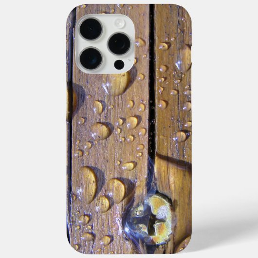 Abstracte waterdruppels op gekleurd hout Close-up Case-Mate iPhone Case (Achterkant)
