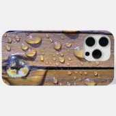 Abstracte waterdruppels op gekleurd hout Close-up Case-Mate iPhone Case (Achterkant (horizontaal))