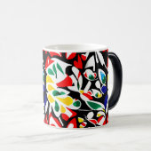 Abstracte waterdruppels | Vibrant geometrisch Magische Mok (Voorkant rechts)