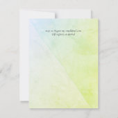 Abstracte waterige tint bruiloft nodigen lage kost kaart (Achterkant)