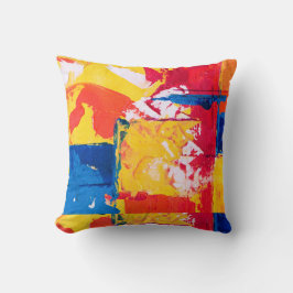 Abstracte waterkleur kussen