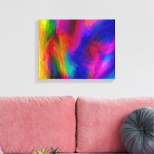 Abstracte waterkleuren gestrekt doek canvas afdruk (Insitu (Woonkamer))
