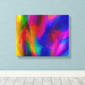Abstracte waterkleuren gestrekt doek canvas afdruk (Insitu (Houten vloer))