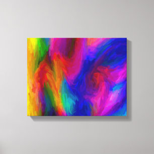 Abstracte waterkleuren gestrekt doek canvas afdruk