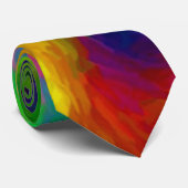 Abstracte waterkleuren stropdas (Opgerold)
