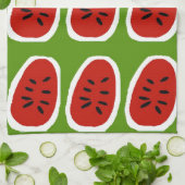 Abstracte watermeloenslikken theedoek (Gevouwen)
