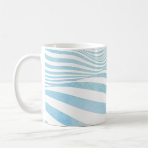 Abstracte watertextuur gemaakt door met de hand ge koffiemok