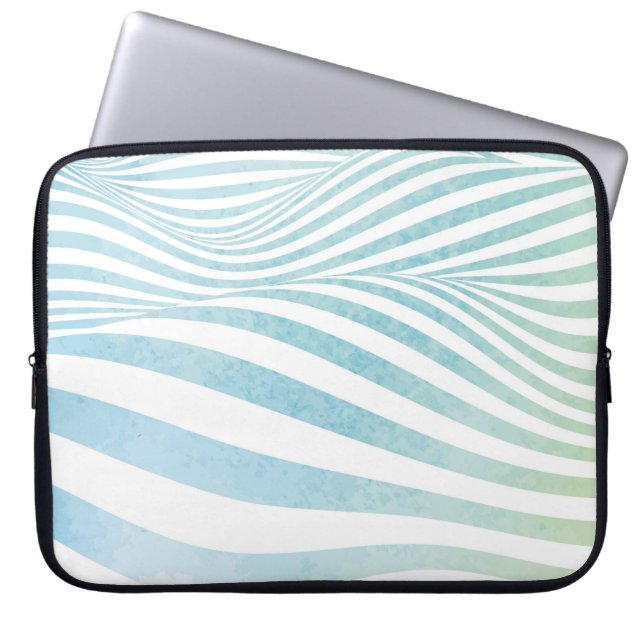 Abstracte watertextuur gemaakt door met de hand ge laptop sleeve (Voorkant)