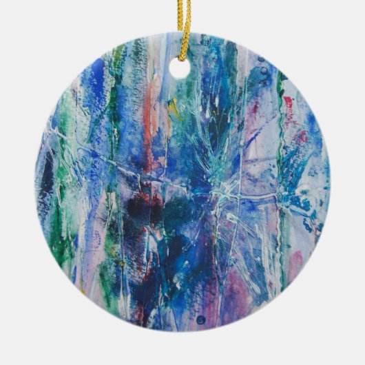 Abstracte waterval keramisch ornament (Voorkant)