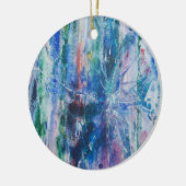 Abstracte waterval keramisch ornament (Links)